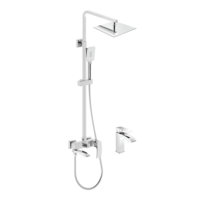 Душевой комплект 2 в 1 Hansberge CUBITO H5077C - CHROME