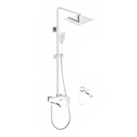 Душевой комплект 2 в 1 Hansberge CUBITO H5077W - WHITE/CHROME